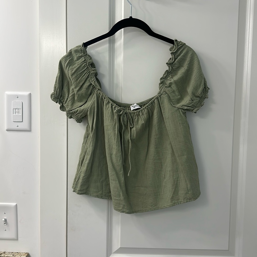 Green blouse